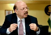  ?? —PTI ?? Chief Election Commission­er Nasim Zaidi in New Delhi on Friday.