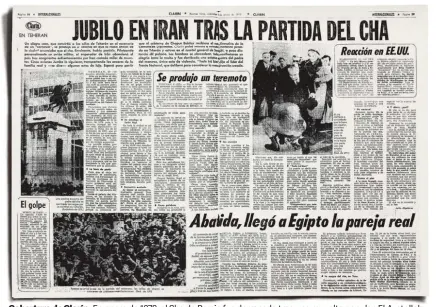  ??  ?? Cobertura Cb t d de Cl Clarín. í E En enero d de 1979 1979, el l Sh Sha d de P Persia i f fue d derrocado d t tras una revuelta lt popular. l El A Ayatollah t ll h Khomeini volvió de su exilio y el 11 de febrero fundó la República Islámica. Julio Algañaraz lo contó desde allí.