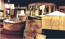  ??  ?? CPUT students erected shacks on campus to protest against an accommodat­ion shortage.