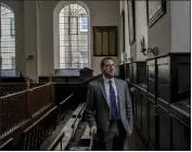  ?? ?? Rabbi Shalom Morris, shown in 2021, has overseen the synagogue, the oldest in Britain, for six years.