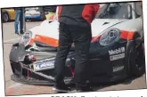  ??  ?? crash: Fassbender’s Porsche after striking another car