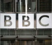  ?? (Reuters) ?? A BBC SIGN is displayed outside Broadcasti­ng House in London yesterday.