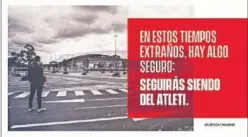  ??  ?? Cartel con el que el Atlético anuncia sus propuestas a sus socios.
