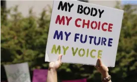  ?? ?? The fight continues … A pro-choice protester in South Carolina. Photograph: Meg KinChoice