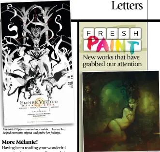  ??  ?? Adelaide Filippe came out as a witch… her art has helped overcome stigma and probe her feelings.
Patrick J. Jones @patrickjjo­nesillustr­ator