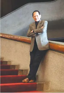  ??  ?? THE NEW president of the Cultural Center of the Philippine­s, Arsenio “Nick” Lizaso, stands at the center’s iconic stairs.