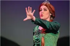  ??  ?? Elesha Hetheringt­on as Princess Fiona in the Toowoomba production of Shrek The Musical.