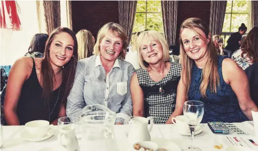  ??  ?? ●● Enjoying the Ladies Lunch are (from left) Lilly Parr, Mandy Parr, Liz Baker and Lucy Wilding