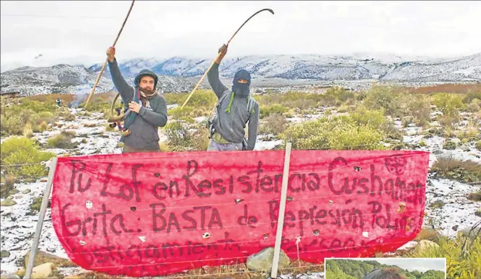  ?? CEDOC PERFIL ?? RECLAMO. La invasión en Cushamen, Chubut, donde vive una mayoría de la comunidad originaria.