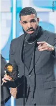  ?? ?? Canadian rapper Drake.