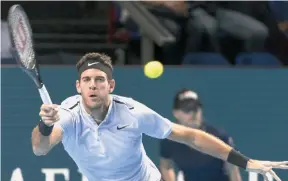  ?? /GETTY IMAGES ?? El argentino Juan Martín del Potro avanzó en Basilea tras ganar 6-1, 4-6 y 6-1 al portugués Joao Sousa.