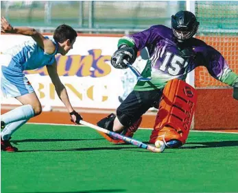  ?? - CLASSICACT­ION.COM.AU PHOTO: BOB GIVENS ?? BETWEEN THE STICKS: Toowoomba’s Matthew Finn in action for Queensland.