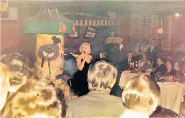  ??  ?? Pictured is Diana Dors performing at the La Ronde in the 1960s. Photo courtesy of James Thomas.