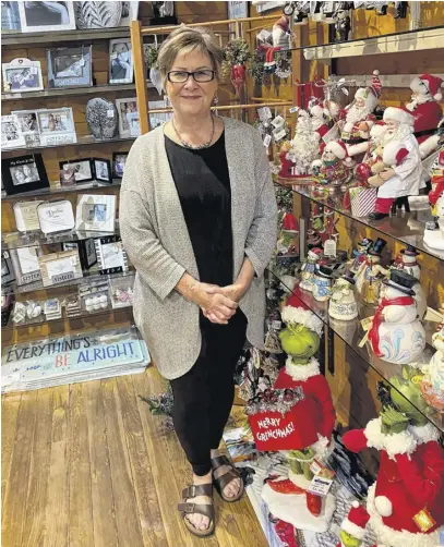 ?? CONTRIBUTE­D ?? Emmie Penney loves gifts shops so much that in 1993 she purchased one. Penney and Otto Goulding are the owners of Gifts of Joy in Pasadena.