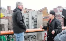  ??  ?? CNN Anthony Bourdain, left, and Harley Flanagan in “Parts Unknown.”