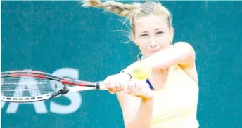  ?? - AFP photo ?? Sofia Shapatava in action at Roland Garros in 2014.