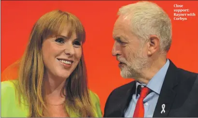  ?? PHOTO: PA ?? Close support: Rayner with Corbyn