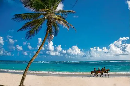  ?? BARBADOS TOURISM MARKETING INC. ?? Above (from left): The island boasts glorious views of the Caribbean Sea and Atlantic Ocean; Rihanna attended the presidenti­al inaugurati­on ceremony at Heroes Square in Bridgetown, Barbados, in 2021.