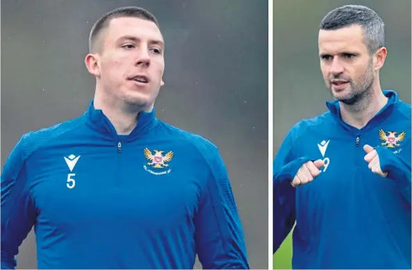  ?? ?? DOING GREAT: Alex Mitchell, left, is on loan from Millwall at Mcdiarmid Park where he has settled in well, says Saints forward Jamie Murphy.