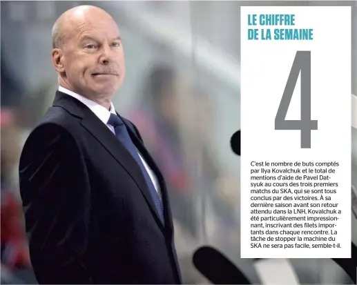  ?? PHOTO D’ARCHIVES AFP ?? Mike Keenan a la mission d’amener le Red Star de Kunlun, l’équipe chinoise de la KHL, vers un statut d’aspirant aux grands honneurs à sa deuxième année d’existence, Keenan est très impliqué.