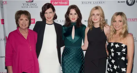  ??  ?? cast members Penelope Wilton, Elizabeth McGovern, Michelle Dockery, Laura Carmichael and Joanne Froggatt