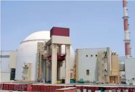  ?? (AFP) ?? The reactor building at the Russian-built Bushehr nuclear power plant about 1200km south of Tehran