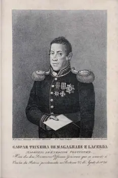  ??  ?? O marechal Gaspar Teixeira de Magalhães e Lacerda, ligado à Junta Provisiona­l do Governo
Supremo do Reino