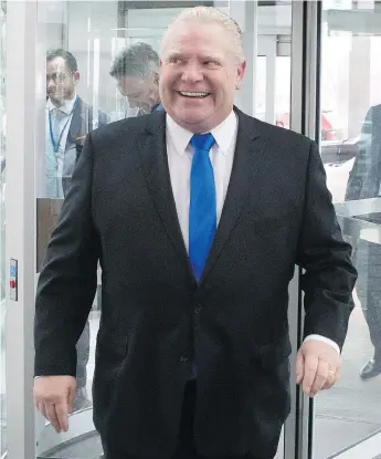  ?? CHRIS YOUNG / THE CANADIAN PRESS ?? For now, the polls suggest Doug Ford hasn’t yet made the slightest dent in the Tories’ excellent prospects for victory in the Ontario election on June 7, writes Chris Selley.