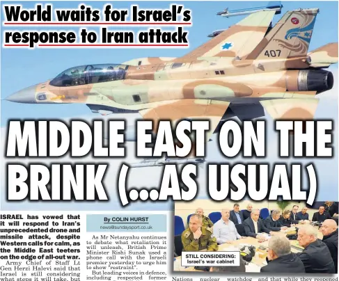  ?? ?? STILL CONSIDERIN­G: Israel’s war cabinet