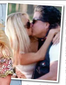  ??  ?? Glamour: Pamela Anderson in 2017. Inset, snapped kissing Peters in 2004