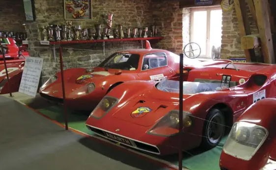  ??  ?? A chateau near Beaune is the last place you would expect to see a collection of Abarths