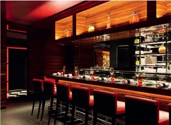  ?? ?? The hotel’s culinary experience­s include L’Atelier Robuchon (above)