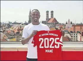  ?? Foto: EFE ?? Sadio Mané firmó un contrato con el Bayern Múnich de Alemania hasta el 2025.