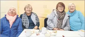  ?? (Pic: Marian Roche) ?? Reena O’Gorman, Bernie Hicks, Anne Lynch and Noreen O’Connell, all from Hospital, pictured in Galbally Community Centre on Tuesday for their monthly get-together.