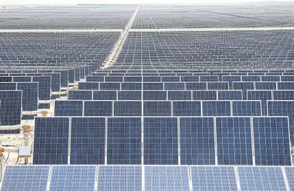  ?? AFP ?? The Villanueva solar power plant, built by Italian energy company Enel SpA, is part of Mexico’s push to generate 43% of its electricit­y from clean sources by 2024.