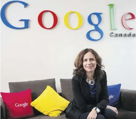  ?? CHRIS YOUNG/FILES ?? Sabrina Geremia, the new country director of Google Canada, believes the unique set of skills and diversity in Canada make it a leader of new technology such as machine learning and AI. “I’ve been in Canada now for 10 years and I don’t think I’ve ever...