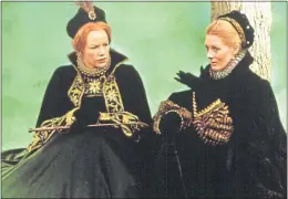  ??  ?? Glenda Jackson as Elizabeth I and Vanessa Redgrave as the title character in 1971’s biographic­al film Mary, Queen Of Scots