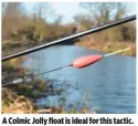  ??  ?? A Colmic Jolly float is ideal for this tactic.