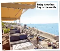  ??  ?? Enjoy Amathus Bay in the south