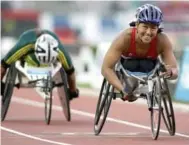  ?? RICK RYCROFT/THE ASSOCIATED PRESS FILE PHOTO ?? Chantal Petitclerc was an unstoppabl­e force in wheelchair racing — 21 medals at the Paralympic­s, including 14 gold.