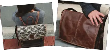  ??  ?? TRENDY BACKPACK LEATHER LAPTOP BAG