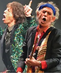  ??  ?? Veterans: Mick Jagger and Keith Richards on stage