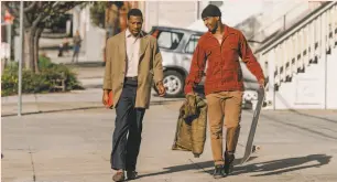  ?? Peter Prato / A24 ?? Jonathan Majors (left) and Jimmie Fails in Joe Talbot’s movie “The Last Black Man in San Francisco.”