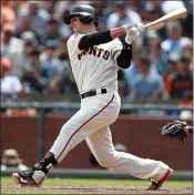  ?? NHAT V. MEYER — STAFF PHOTOGRAPH­ER ?? Giants catcher Buster Posey expects to be ready for opening day after having hip surgery in August.