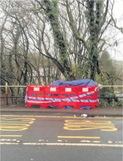  ??  ?? The village of Cwmfelin, near Maesteg, was left without broadband internet services after a car collided with an Openreach roadside cabinet on New Year’s Eve