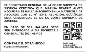  ??  ?? El costo del nuevo carné del PJ es de 1,78 jornales mínimos diarios, poco más de G. 150.000.