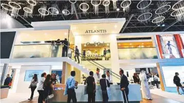  ?? Ahmed Ramzan/ Gulf News ?? The Atlantis stand at ATM 2017 at the World Trade Centre.