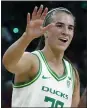  ?? JOHN LOCHER — AP FILE PHOTO ?? Oregon star Sabrina Ionescu was honored Monday as the AP women’s player of the year and as a finalist for the Sullivan Award.