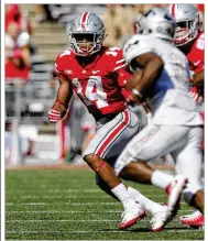  ?? AP ?? OSUfreshma­n safety Isaiah Pryor, a backup to Damon Webb, had four tackles and a sack againstUNL­V and earned praise for his effffort on special teams.