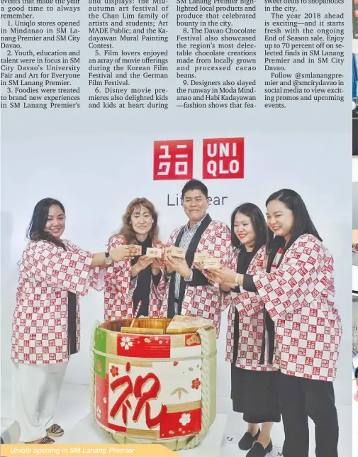  ??  ?? Uniqlo opening in SM Lanang Premier